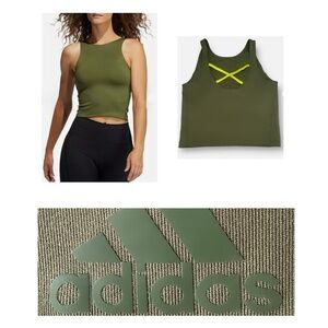 Adidas Women's Olive Green Crop Top